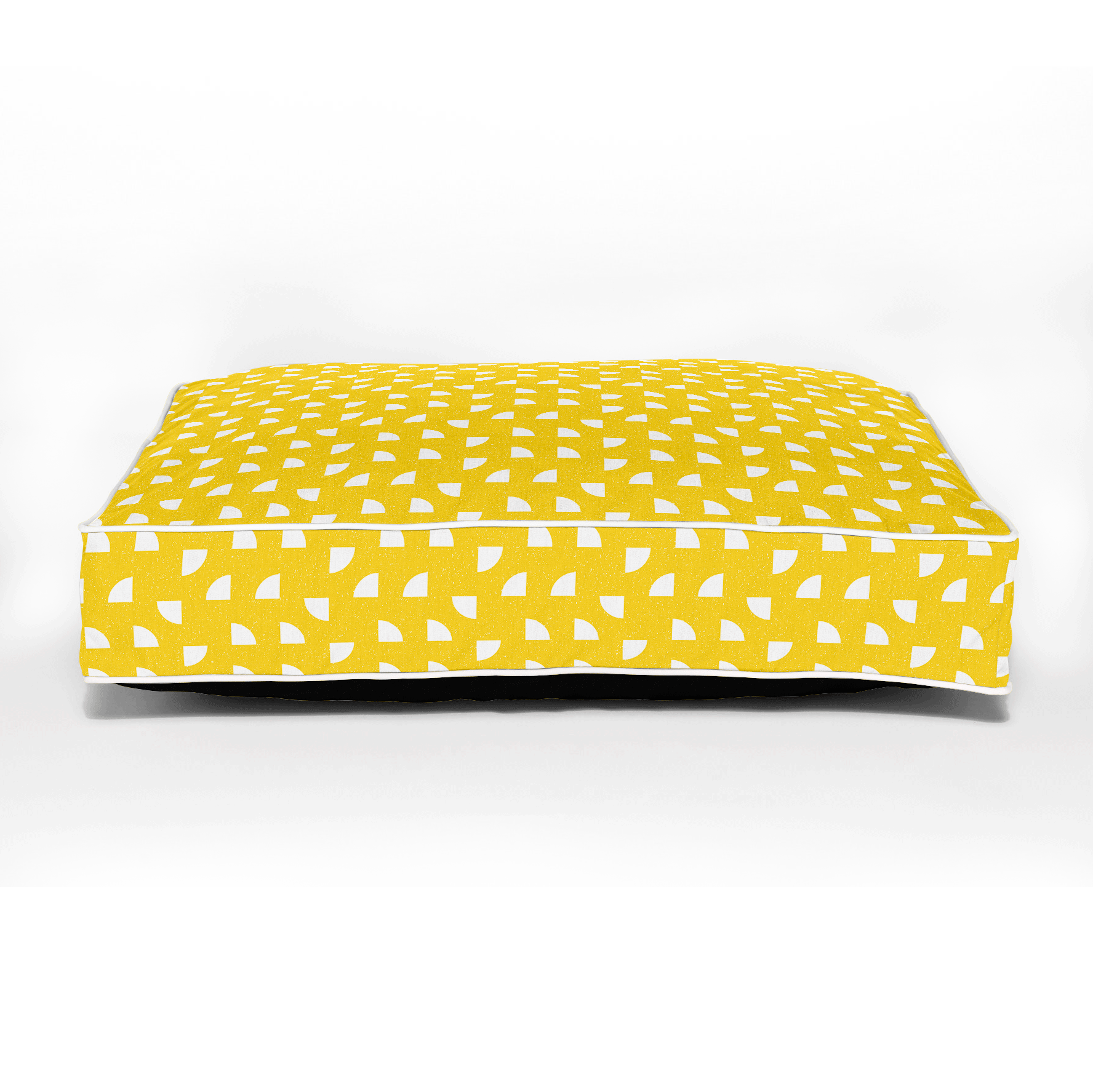 yellow and white dog bed | geometric dog bed