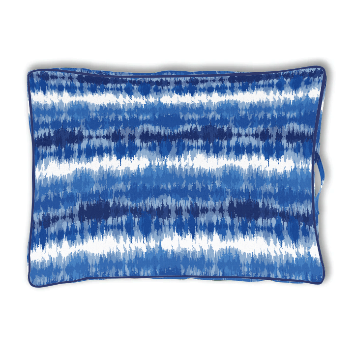 blue white dog bed patterned dog bed durable chic stylish dog bed