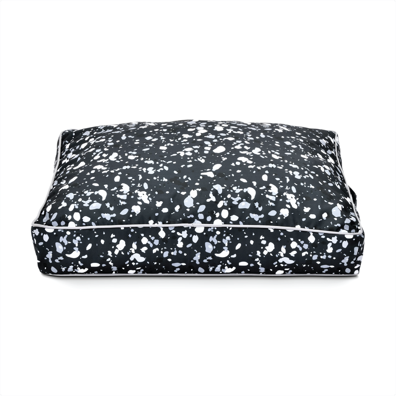 terrazzo dog bed black white dog bed
