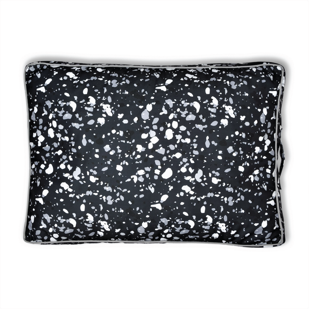 black white dog bed | modern chic stylish dog bed | mid-century dog bed
