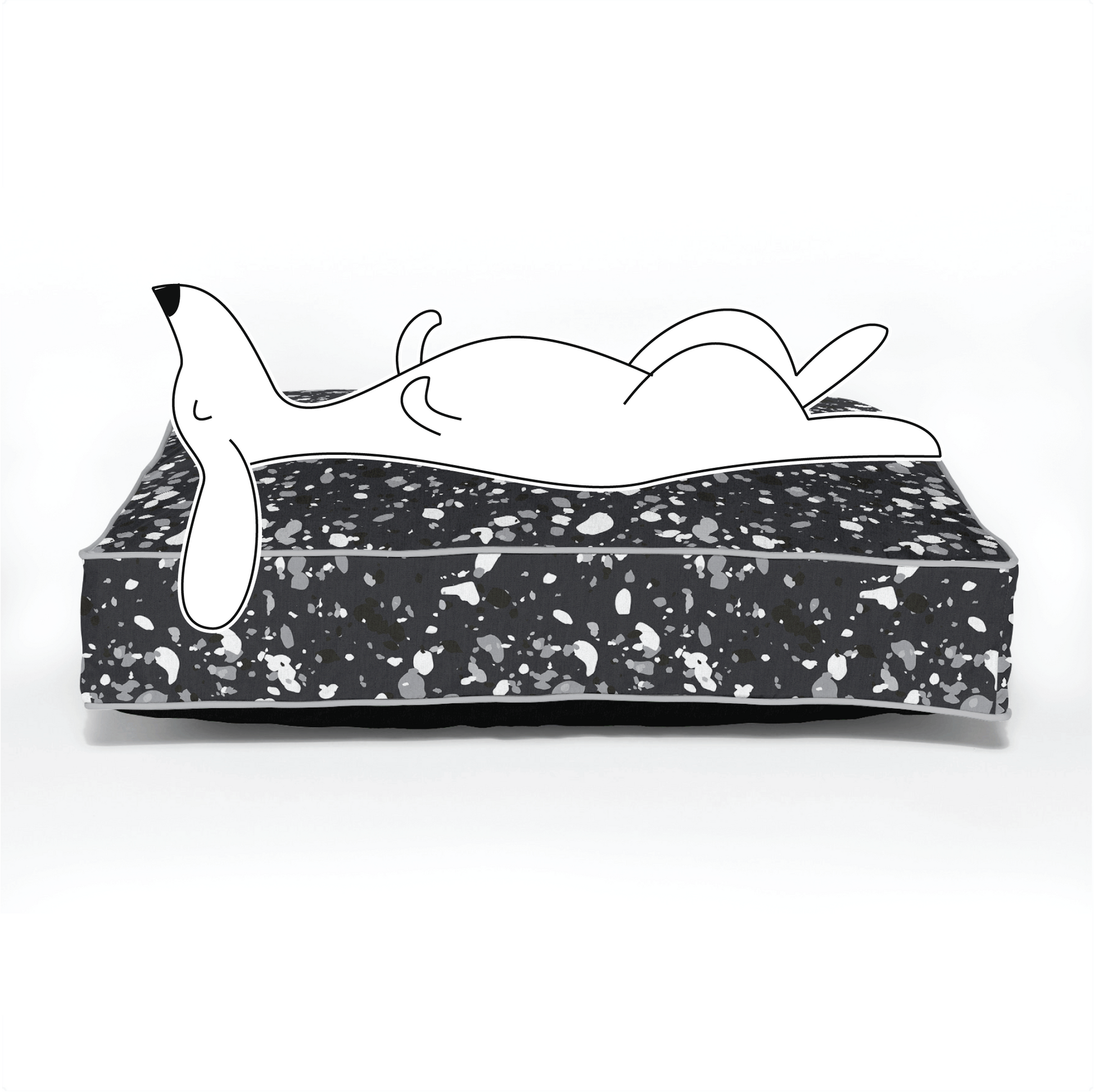 terrazzo dog bed | gray dog bed