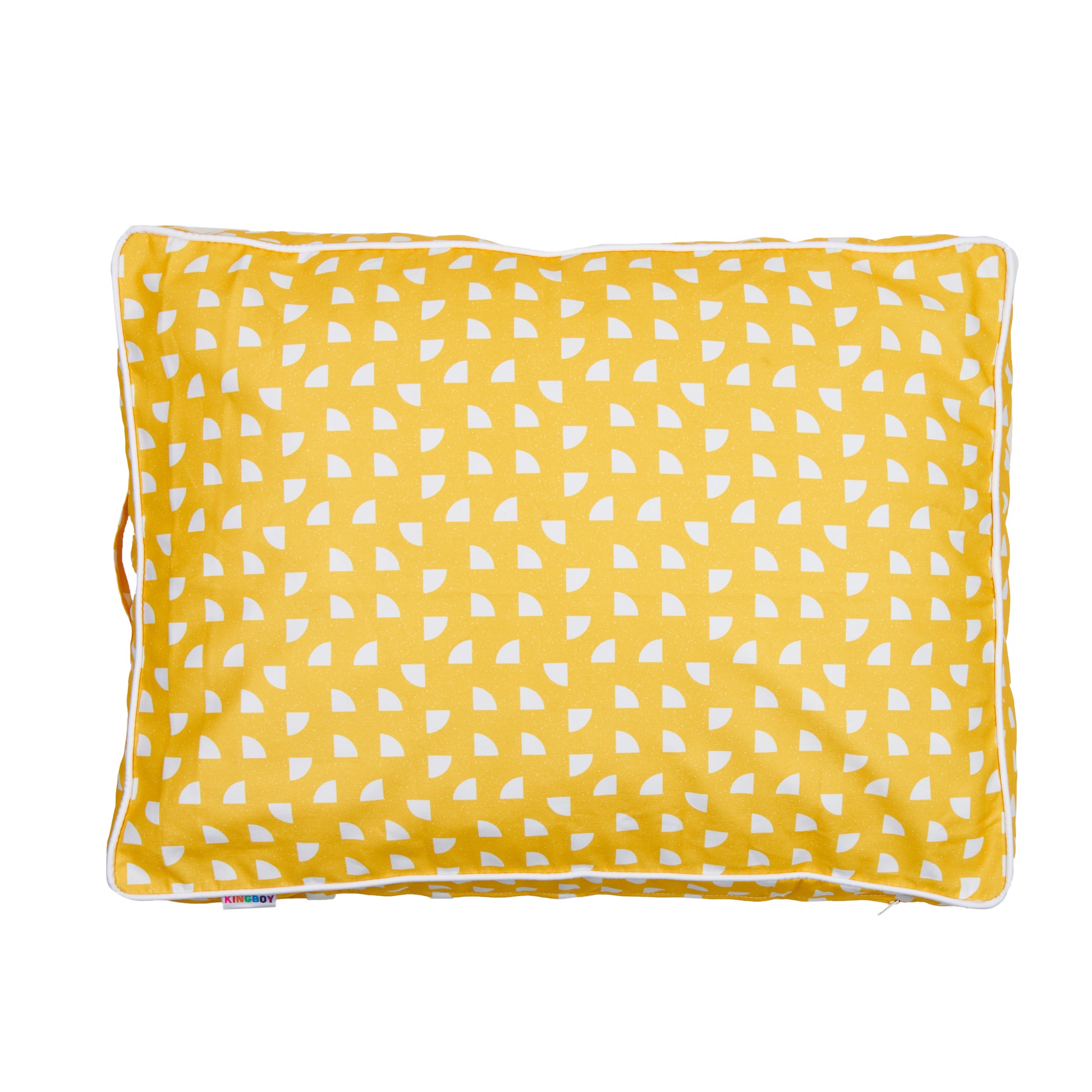 yellow dog bed | patterned dog bed | modern dog bed