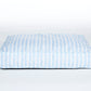 blue and white striped modern dog bed