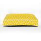 yellow and white dog bed | geometric dog bed