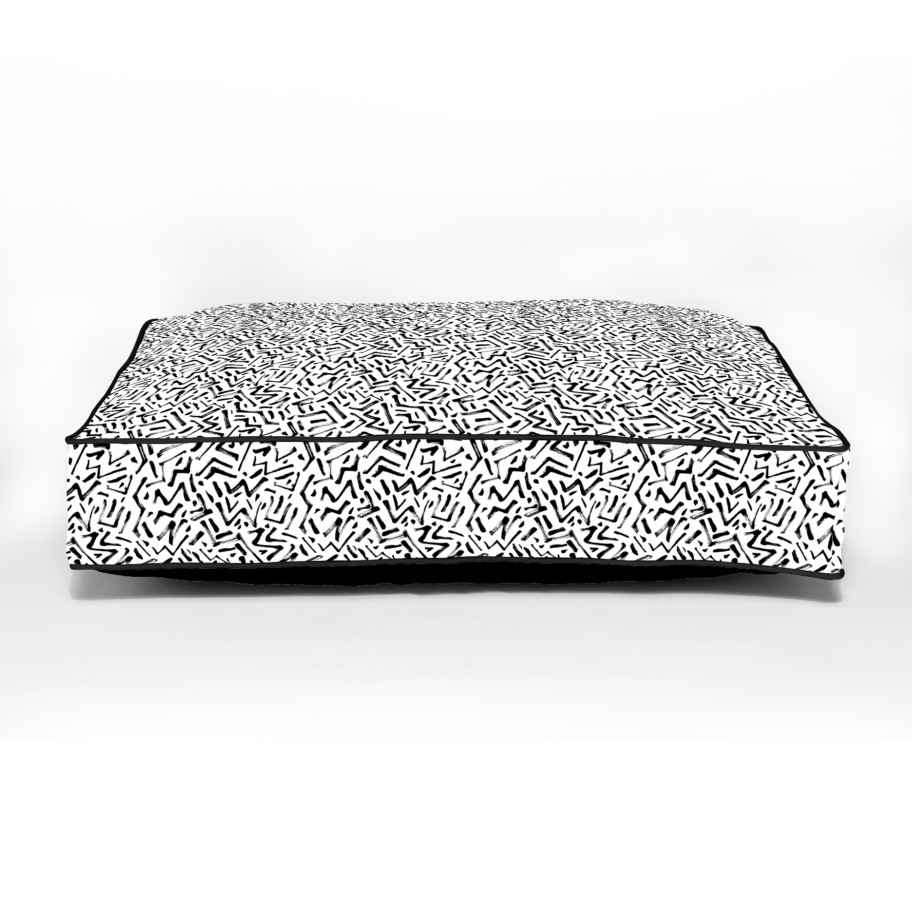 black and white modern dog bed