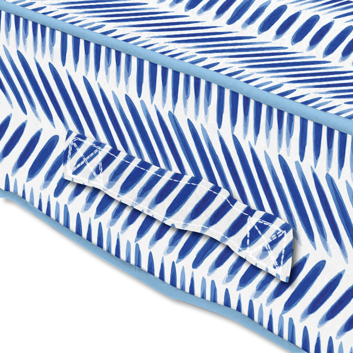 blue dog bed | printed dog bed | washable dog bed