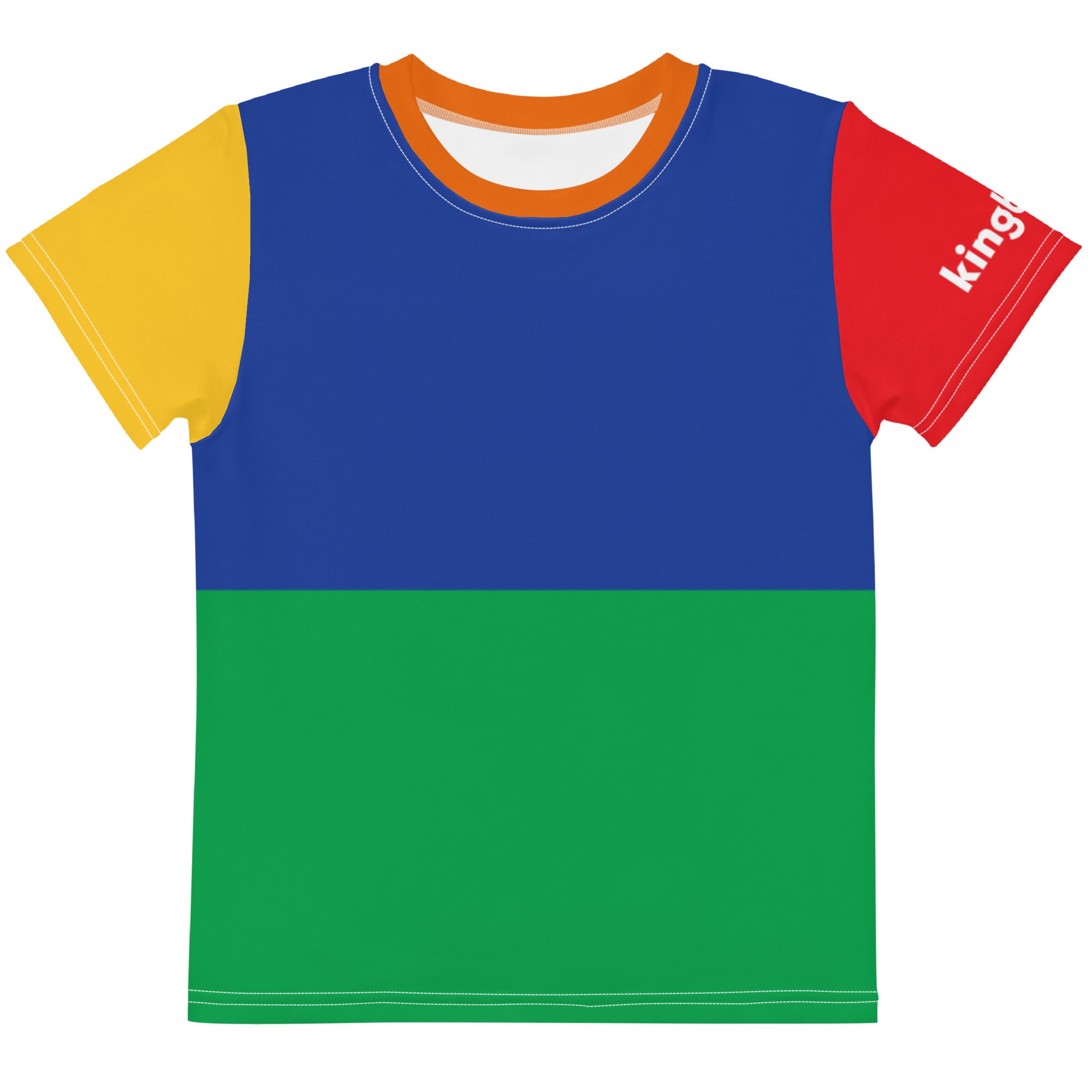 Red green blue hot sale and yellow shirt