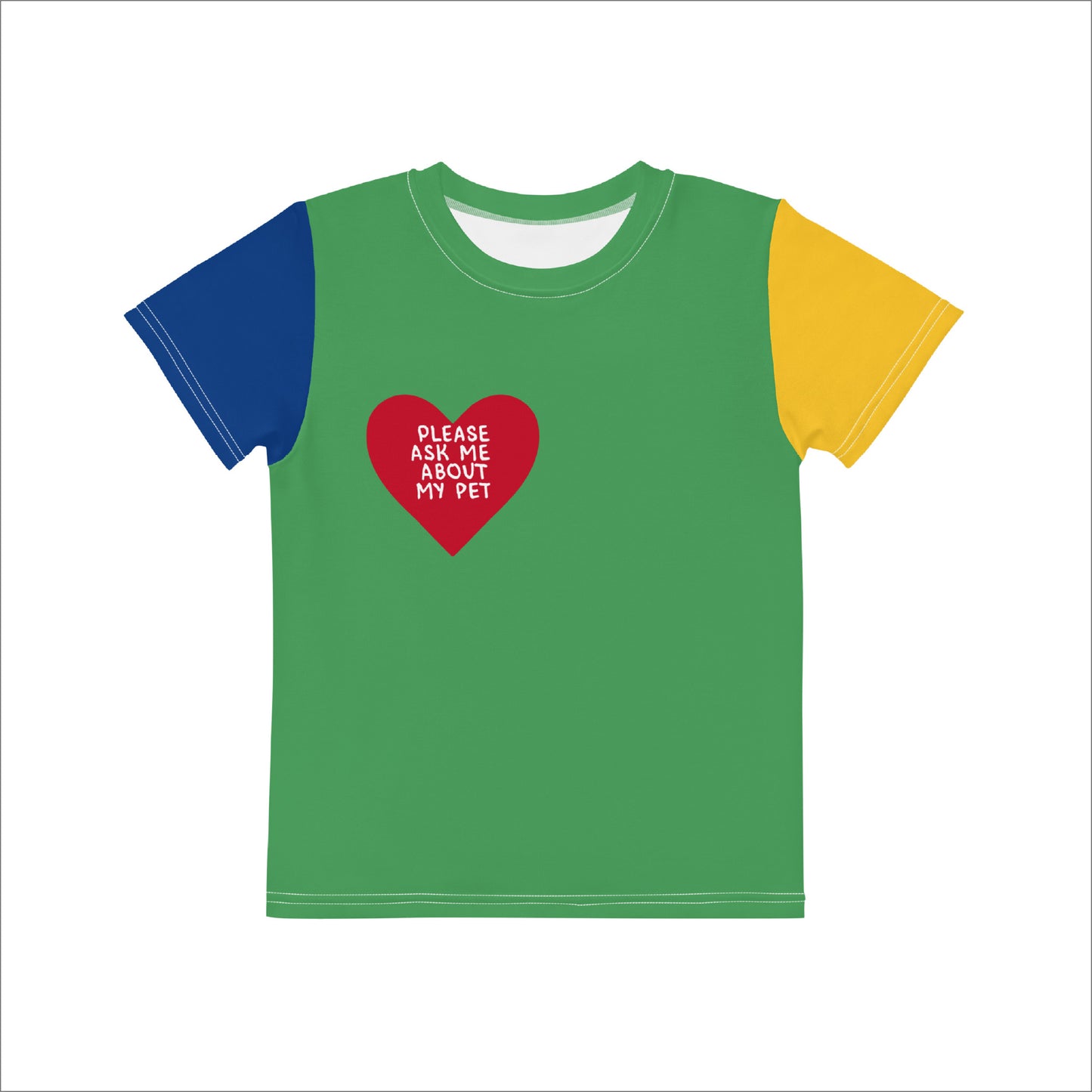 colorful t shirt for kids who love dogs