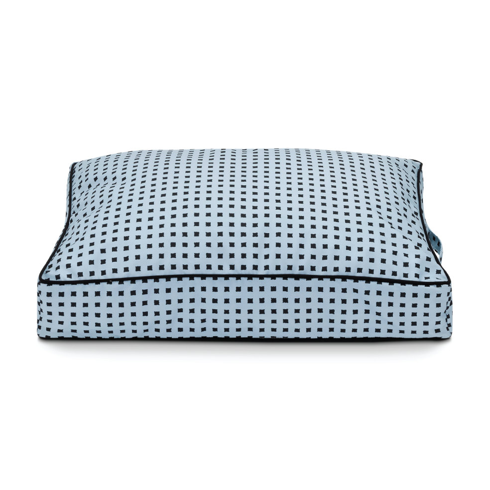 blue and black dog bed | stylish dog bed | washable dog bed